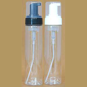 Clear Foaming Bottle With White Pump 8.5oz