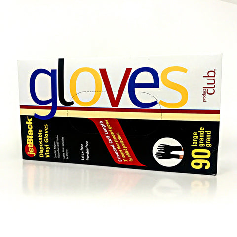 Product Club- JetBlack Disposable Vinyl Gloves