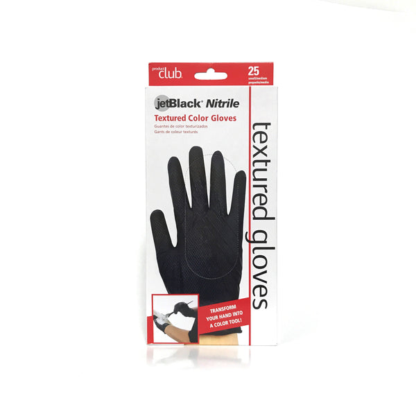 Product Club- JetBlack Nitrile Textured Color Gloves